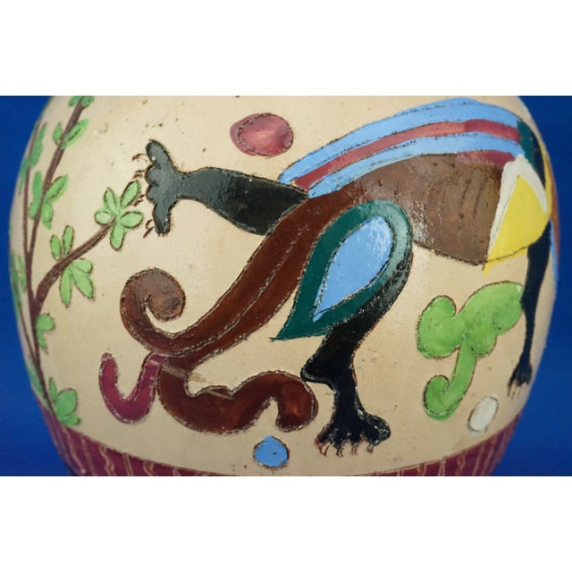 Vintage Ceramic Vase with Dragons from Dante Milanis Factory, 1940s For Sale - Image 16 of 18