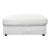 Modern Square Upholstered Ottoman Bench in Light Beige For Sale