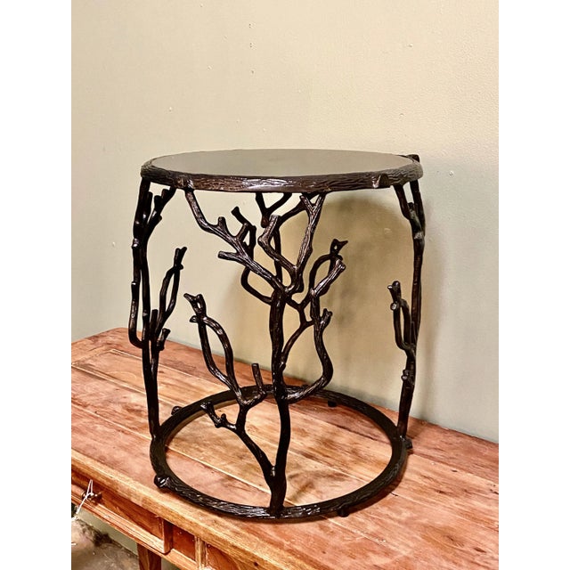 Mid-Century Modern Faux Bois Occasional Table For Sale - Image 3 of 6