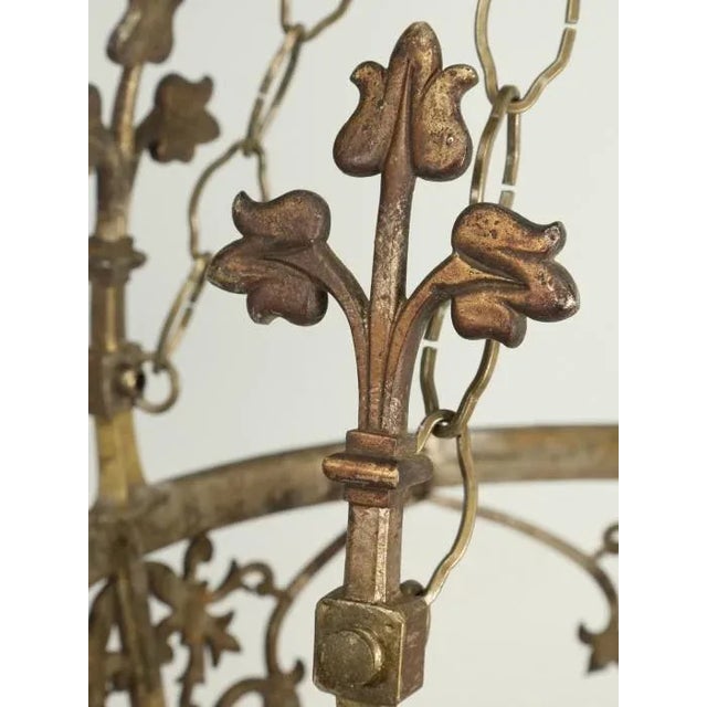 Mid 19th Century Antique French Solid Bronze Lantern For Sale - Image 5 of 11