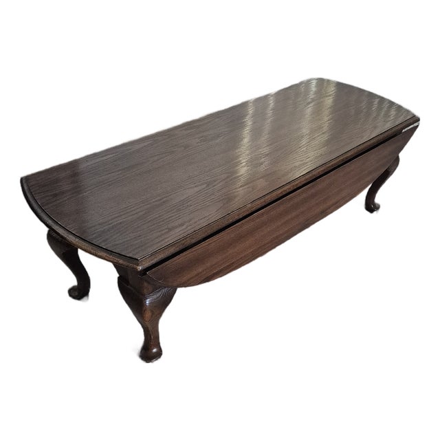 Late 20th Century Ethan Allen Style Drop Leaf Coffee Table For Sale