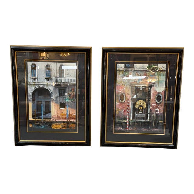 Thomas Pradzynski’s Canali Di Venezia Series Art Serigraphs, Set of Two For Sale
