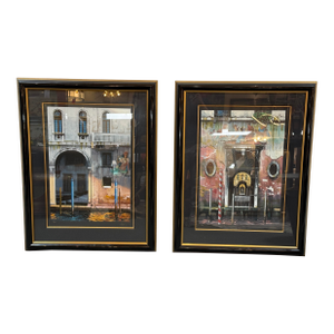 Thomas Pradzynski’s Canali Di Venezia Series Art Serigraphs, Set of Two