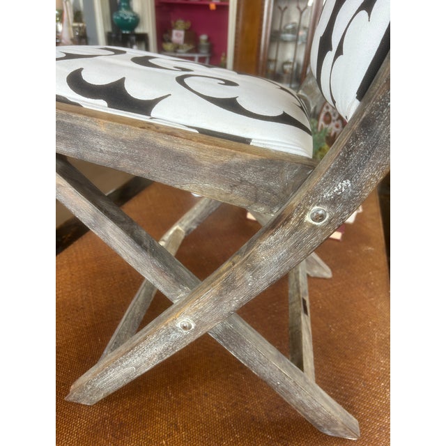 2000 - 2009 Anthropologie Marca Terai Folding Wooden Chair For Sale - Image 5 of 12