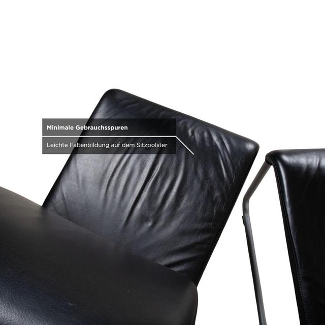 Black D2 Chairs in Black Leather from Hülsta, Set of 6 For Sale - Image 8 of 18