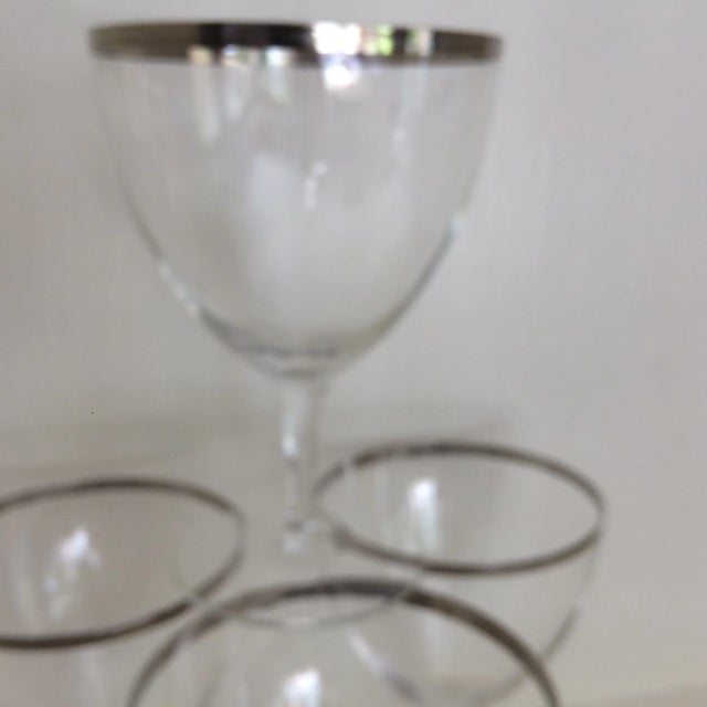 Platinum Rim Wine Glasses 1940s West Germany - Set of 4 For Sale - Image 11 of 13