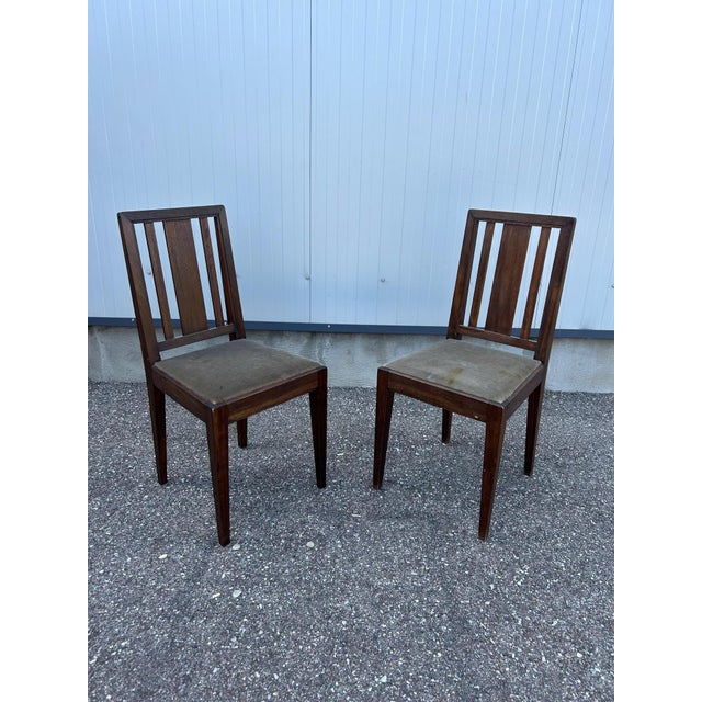 pair of chairs from the 1930s made by Ateliers Vallin in Nancy. This piece is attributed to the mentioned designer/maker....