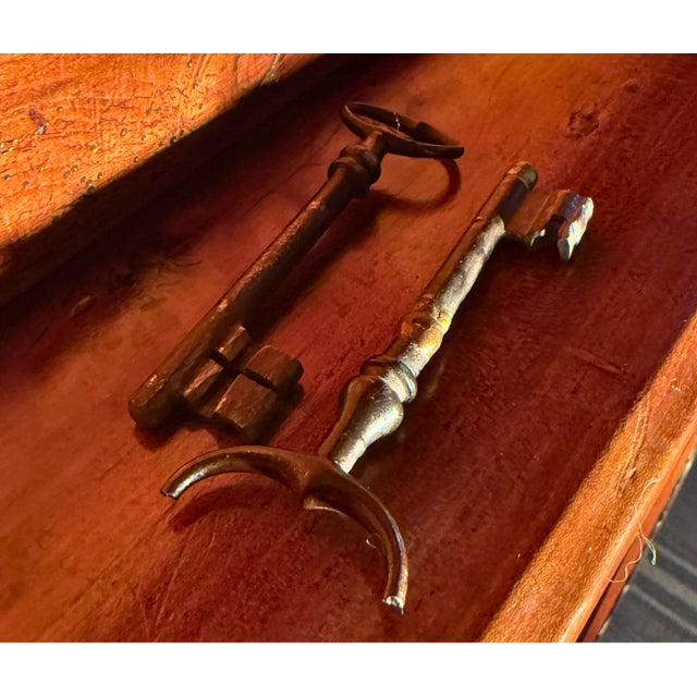 **Antique French Louis XV Period Tall Double Walnut Buffet** For Sale - Image 11 of 11