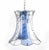 Italian Blue Murano Glass Crystal Chandelier, Mid-20th Century For Sale - Image 4 of 5