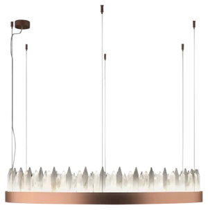 Urano Copper 80 Pendant Light 3 by Alabastro Italiano