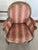 Pair of Petit Antique Chairs With Brocade Rose Colored Striped Fabric For Sale In Portland, ME - Image 6 of 11