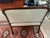 Small Antique Dark Wood Edwardian Loveseat With New Upholstery For Sale - Image 10 of 11