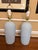 Elevate your space with this stunning, authentic pair of vintage 1980s postmodern table lamps attributed to Pacific Coast...