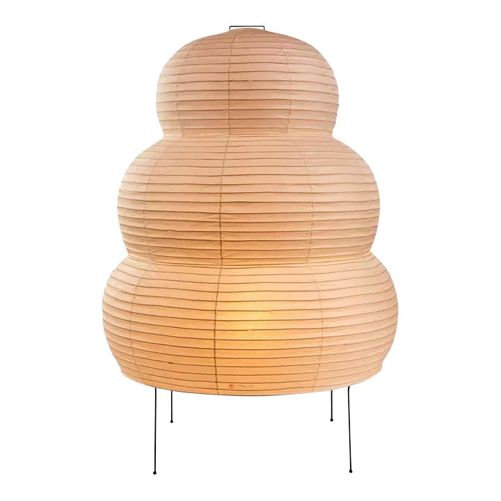 Monumental Isamu Noguchi Akari 25n Floor Lamp | Chairish