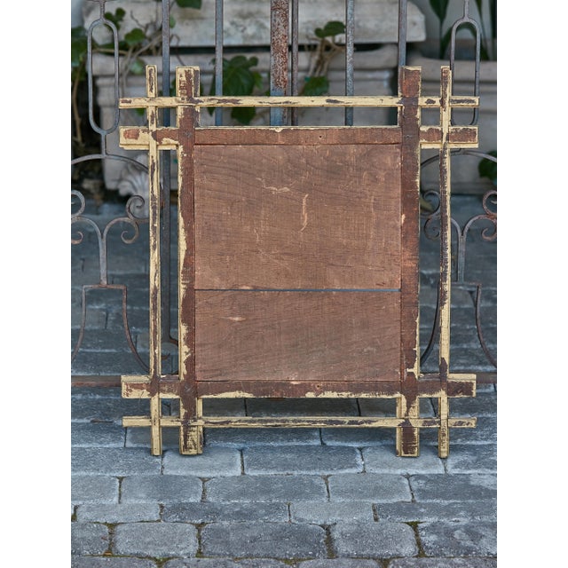 Tramp Art Gilded Mirror with Hand-Carved Frame, circa 1920 For Sale - Image 12 of 12