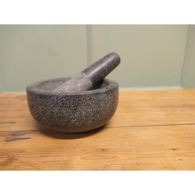 Heavy Granite Pestle and Mortar A Classic pair, ready to be used in your kitchen, they are in good Vintage condition, a...