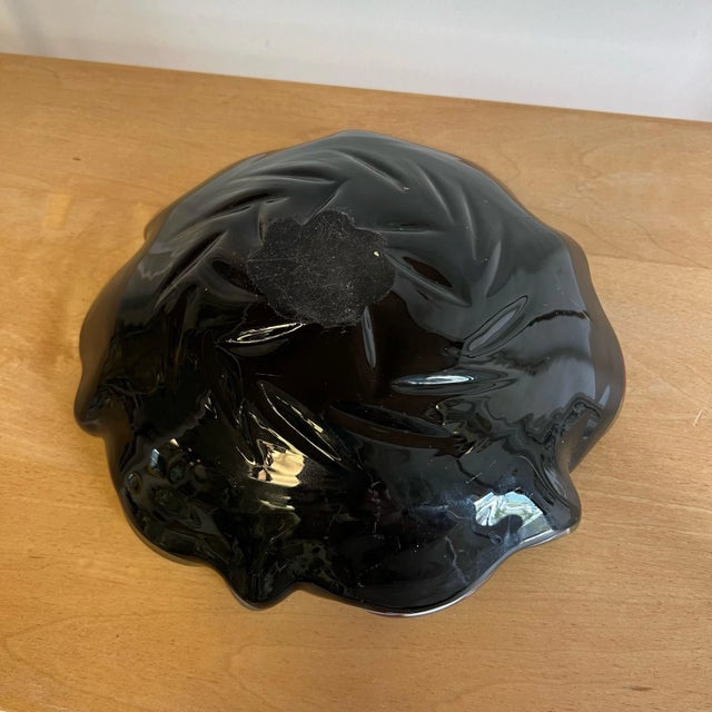 Black Vintage 1960s Murano Style Tutti Frutti Bowl Black/Multicolored Silver Flakes For Sale - Image 8 of 8