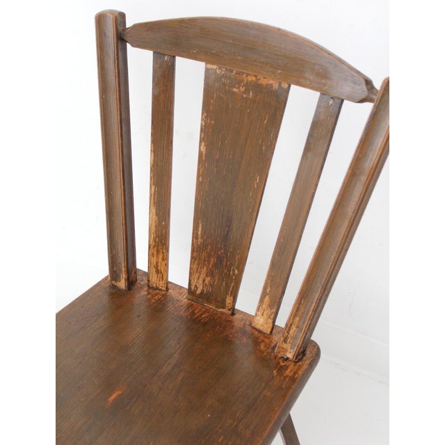 Mid-Century Folk Wood Dining Chairs Set of 4 For Sale - Image 9 of 17