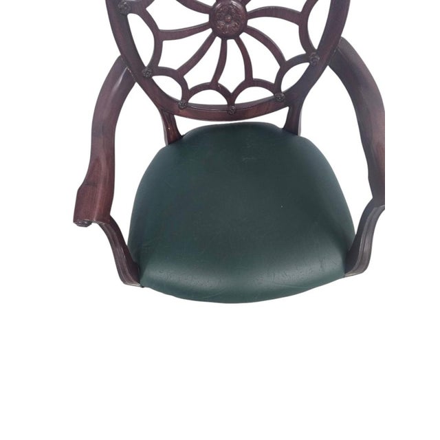 Crafted with an eye for classic design, this Regency Style Web Back Mahogany Side Chair is a testament to timeless...