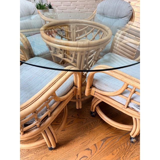 Vintage Lane Ventura Glass Top Table and 4 Chairs For Sale - Image 11 of 12