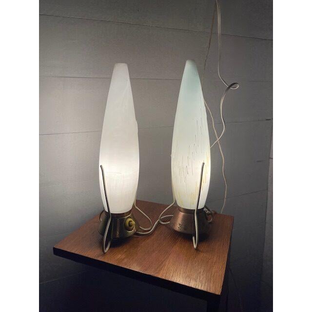 Vintage Rocket Desk Lamps by Leos Nikos for Zekov, Set of 2 For Sale - Image 5 of 5