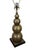 A very tall and elegant vintage Visual Comfort brass table lamp featuring a graduated / stacked ball / orb / sphere...