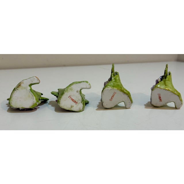 Vintage German Porcelain Flower Place Card Holders - Set of 9 For Sale - Image 10 of 11