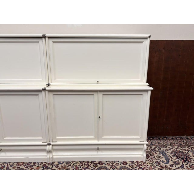 Low English White Bookcase from Globe Wernicke For Sale - Image 9 of 18