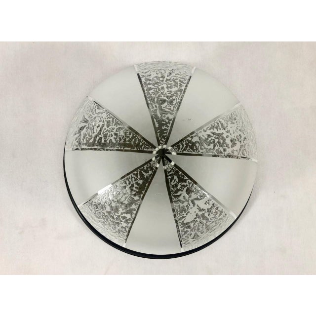 Art Nouveau Brass & Crystal Glass Ceiling Lamp, 1910s For Sale - Image 6 of 15