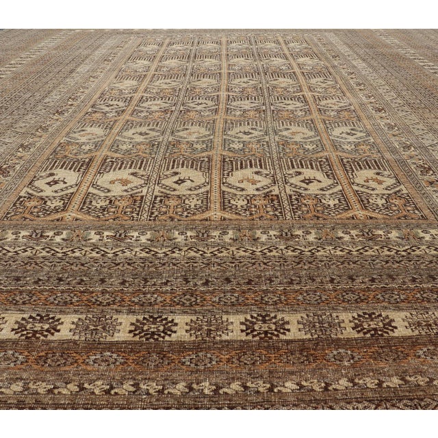 Hand-Knotted Turkomen Ersari Rug in Wool With All-Over Tribal Beluch Design 10'2 X 12'8 For Sale In Atlanta - Image 6 of 13
