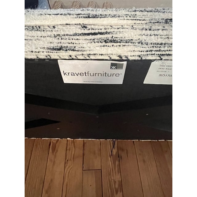 Wood Late 20th Century Kravet Marino Upholstered Bench For Sale - Image 7 of 7