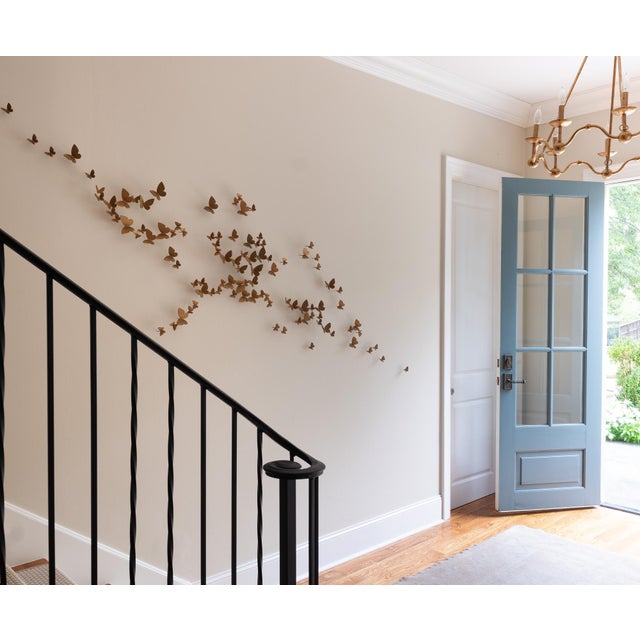Contemporary Butterfly Wall Sculpture Large Horizontal Flight Left For Sale - Image 3 of 7