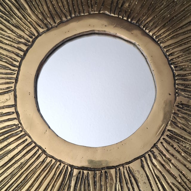 Large Sunburst Wall Mirror, France, 1950s For Sale - Image 9 of 18