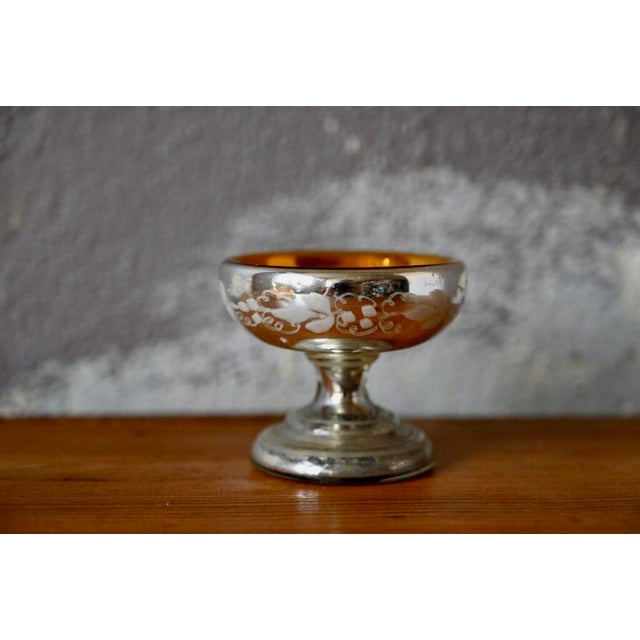 Boho Chic Swedish Mercury Glass Ring Cup For Sale - Image 3 of 6