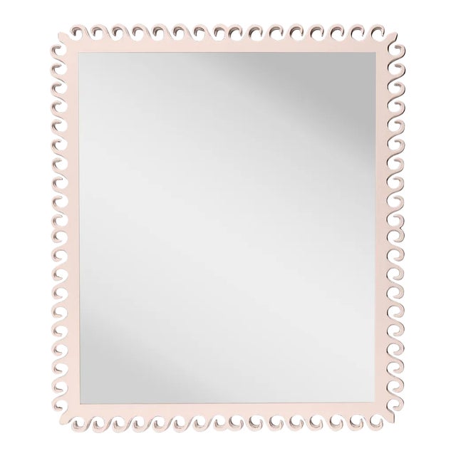 Fleur Home Carnival Gras Rectangle Mirror in Pink Ground, 38x49 For Sale