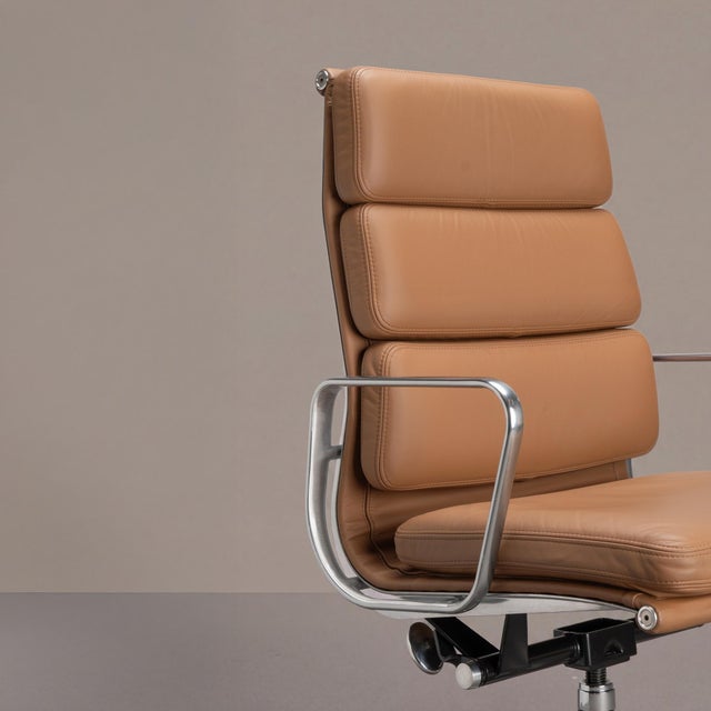 2010s Eames Soft Pad Executive Chairs in Butterscotch Leather by Herman Miller For Sale - Image 5 of 13