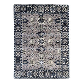 10x14 Gray Hand-Knotted Wool Floral Symmetries Classic Traditional Carpet Rug For Sale
