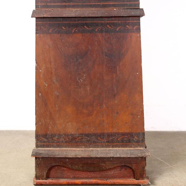 Antique Pendulum Clock in Fir For Sale - Image 4 of 11