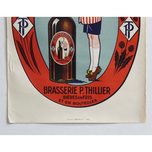 Date: 1926 Size: 11.75 x 17.25 Artist: Bachollet About this poster: The brewery Paul THILLIER FRUGES was located in the...