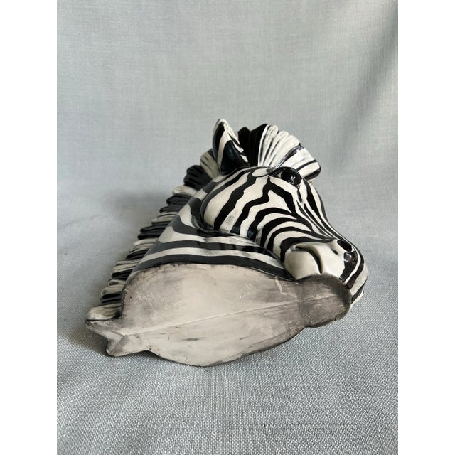 Vintage Ceramic Black and White Zebra Vase For Sale - Image 12 of 12