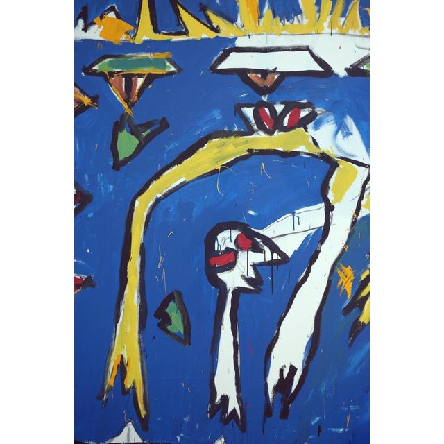 Vintage Painted Canvases, 1970s, Set of 4 For Sale - Image 4 of 5