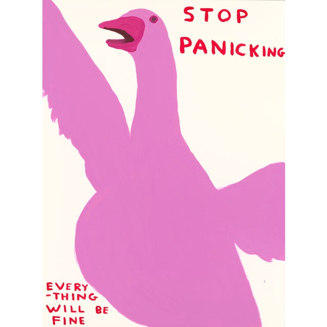 David Shrigley Stop Panicking Print For Sale
