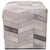Handmade Patchwork Cowhide Leather Cube Ottoman Pouf 18x18x18 in Neutral For Sale - Image 4 of 9
