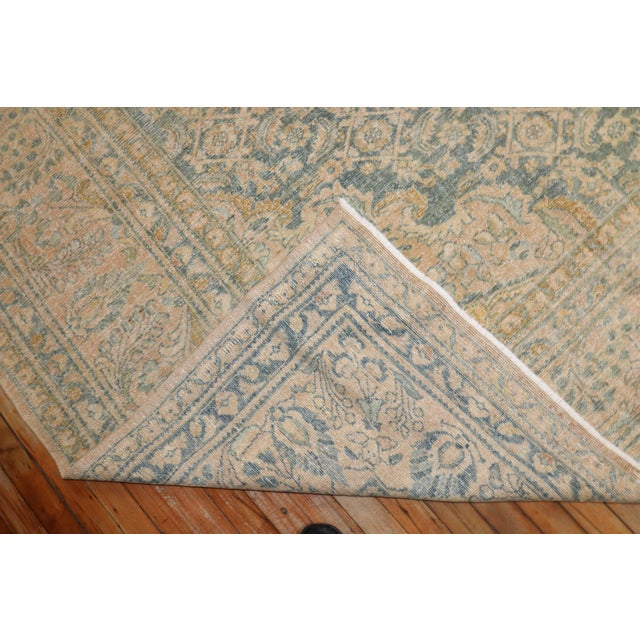 Persian Zabihi Collection Light Green Persian Room Rug For Sale - Image 3 of 9
