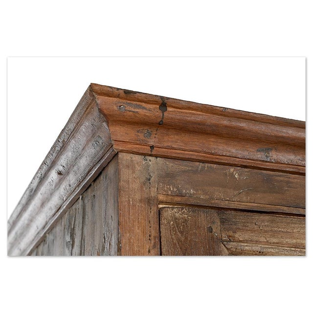 Glass Large Solid Wood Display Case with Sliding Doors For Sale - Image 7 of 10