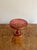 Fine quality antique 19th century ruby glass gilded tazza, having a quality original antique 19th century ruby glass tazza...