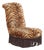 A French Lounge Chair With Faux Tiger Upholstery, 19th C. For Sale