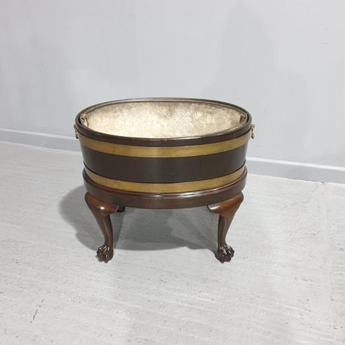 Gold Georgian Mahogany Wine Cooler For Sale - Image 8 of 8