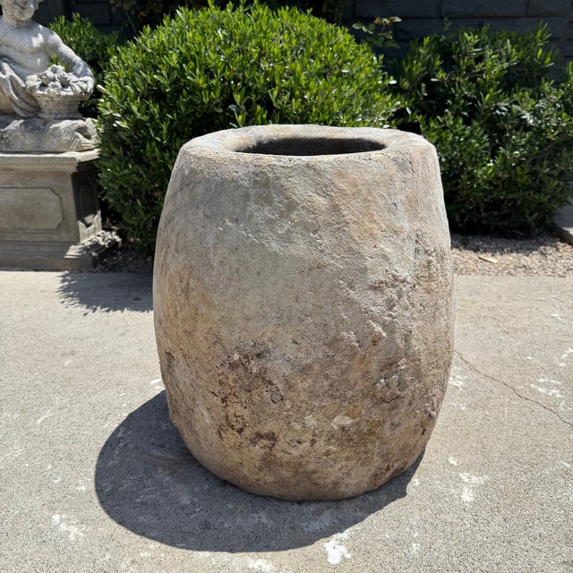 Antique Limestone Trough A one-of-a-kind hand-carved limestone trough naturally textured, lightly weathered finish....