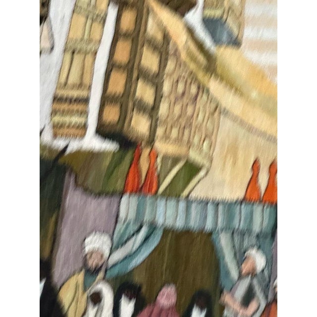 Textile Mid-Century Tunisian Hand Woven Tapestry, 1960s For Sale - Image 7 of 18
